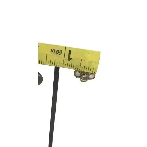 Vintage Earrings Gold Bezel Set Cluster Faceted Crystal Statement Pierced - Picture 8 of 9